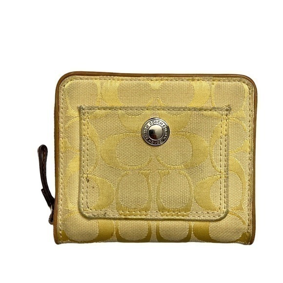 Coach yellow signature c zipper wallet - Picture 1 of 14